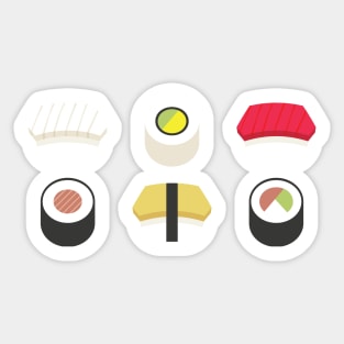 6 Piece Sushi Combo Sticker